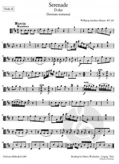 Serenade D-dur KV 239 von Wolfgang Amadeus Mozart 