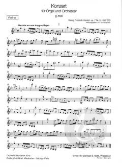 Orgelkonzert Nr. 11 g-moll op. 7/5 HWV 310 von Georg Friedrich Händel 