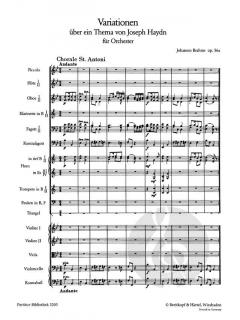 Variationen über ein Thema von Joseph Haydn B-Dur op. 56a von Johannes Brahms 