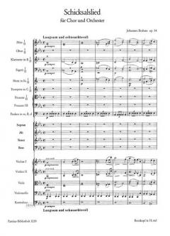 Schicksalslied op. 54 von Johannes Brahms 