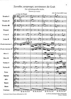 Zerreisset, zersprenget, zertrümmert die Gruft von Johann Sebastian Bach 