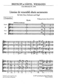 Litaniae de venerabili altaris sacramento in Es-Dur KV 243 (W.A. Mozart) 