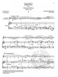 Sonata For Clarinet And Piano von Leonard Bernstein 