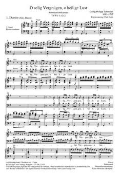 O selig Vergnügen, o heilige Lust (Georg Philipp Telemann) 