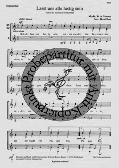 Lasst uns alle lustig sein (W.A. Mozart) 