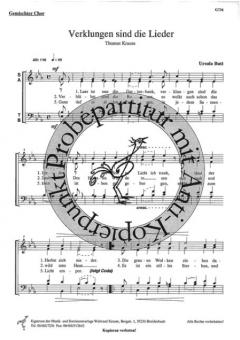 Verklungen sind die Lieder (Ursula Butt) 