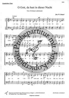 O Gott, du hast in dieser Nacht (Johann Walter Scharf) 