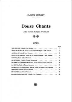 12 Chants pour Soprano et Piano von Claude Debussy 