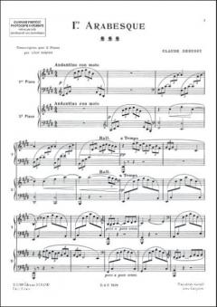 Arabesque N 1 2 Pianos von Claude Debussy 