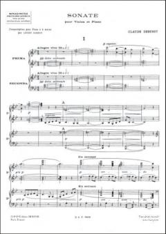 Sonate Violon et PiaNo. 4 Mains von Claude Debussy 
