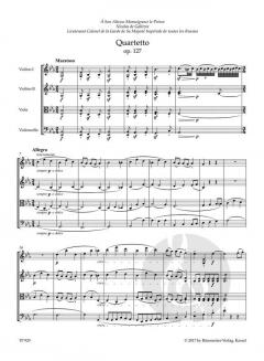 Streichquartett Es-Dur op. 127 von Ludwig van Beethoven im Alle Noten Shop kaufen - TP929