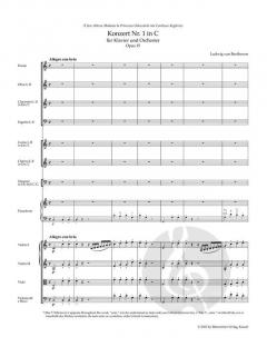 Konzert für Klavier und Orchester Nr. 1 C-Dur op. 15 von Ludwig van Beethoven im Alle Noten Shop kaufen