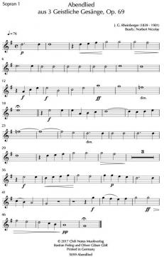 Abendlied von Josef Gabriel Rheinberger (Download) 
