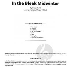 In the Bleak Midwinter von Gustav Holst (Download) 