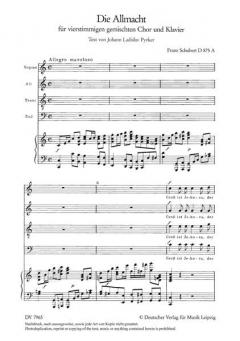 Die Allmacht D 875 A (Franz Schubert) 