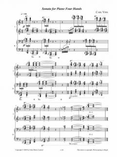 Sonata for Piano 4 Hands von Carl Vine 
