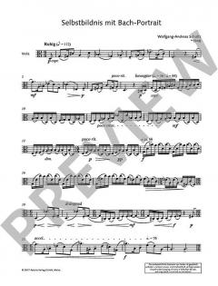 Selbstbildnis mit Bach-Portrait von Wolfgang-Andreas Schultz für Viola solo im Alle Noten Shop kaufen