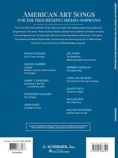 American Art Songs For The Progressing Singer - Mezzo-Soprano 