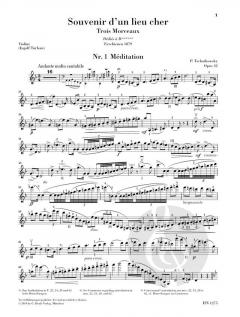 Souvenir d'un lieu cher op. 42 von Pjotr Iljitsch Tschaikowski für Violine und Klavier im Alle Noten Shop kaufen