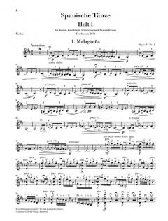 Spanische Tänze von Pablo de Sarasate für Violine und Klavier im Alle Noten Shop kaufen