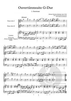 Ouvertürensuiten G-Dur und B-Dur von Johann Christoph Schultze 