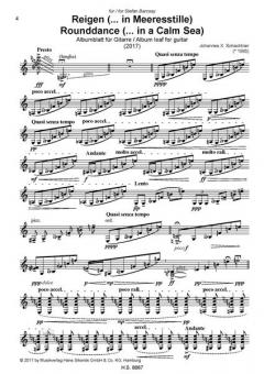 Reigen (... in Meeresstille) für Gitarre von Johannes X. Schachtner 