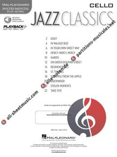 Jazz Classics - Instrumental Play-Along for Cello im Alle Noten Shop kaufen