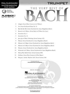 The Very Best of Bach - Instrumental Play-Along for Trumpet im Alle Noten Shop kaufen