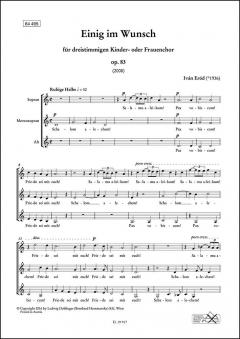 Einig im Wunsch op. 83 (Ivan Eröd) 