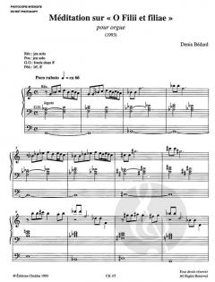 Méditation sur 'O Filii et filiae' von Denis Bédard 