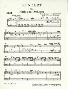 Konzert für Harfe und Orchester von Carl Ditters von Dittersdorf 