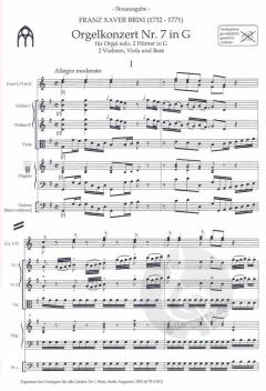 7. Konzert G-Dur von Franz Xaver Brixi für Orgel und Orchester im Alle Noten Shop kaufen (Partitur)