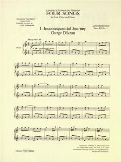 Lieder op. 238 und 242 von Alan Hovhaness 