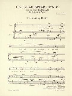 Five Shakespeare Songs von David Amram 