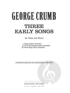 Three Early Songs von George Crumb 