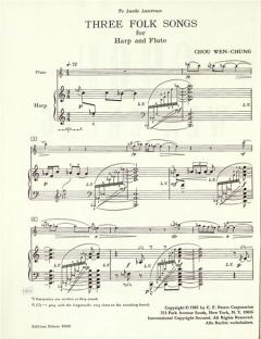Folk Songs für Harfe und Flöte (Wen-Chung Chou) 