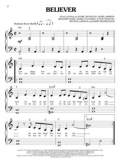 Top Hits of 2017 for Big-Note Piano 