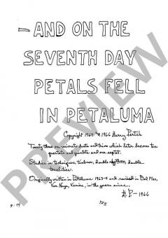 And on the Seventh Day Petals Fell in Petaluma (Version 1966) von Harry Partch 