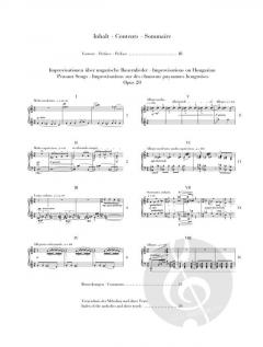 Improvisationen über ungarische Bauernlieder op. 20 von Béla Bartók 