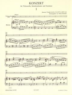 Konzert a-Moll PV 35 / RV 418 von Antonio Vivaldi für Violoncello, Streicher und Basso continuo im Alle Noten Shop kaufen