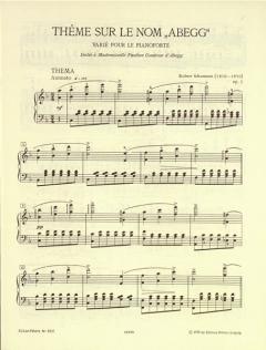 Abegg-Variationen in F-Dur op. 1 von Robert Schumann für Klavier im Alle Noten Shop kaufen