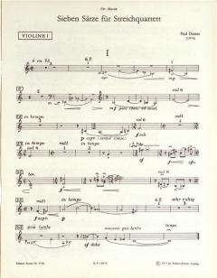 Sätze für Streichquartett (1974) von Paul Dessau im Alle Noten Shop kaufen (Stimmensatz)