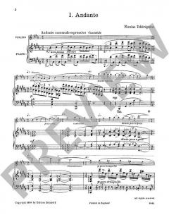 Andante und Finale von Nikolai Tcherepnin für Violine und Klavier im Alle Noten Shop kaufen