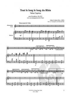 Tout le lon le long du Rhin für Altsaxophon und Klavier von Albert Corbin 