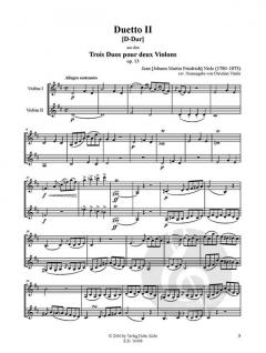 Duetto II von Johann Friedrich Nisle für zwei Violinen D-Dur op. 13/2 (aus 'Trois Duos pour deux violons') im Alle Noten Shop kaufen