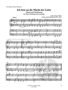 Ich bete an die Macht der Liebe - Thema und Variationen  (Lothar Graap) 