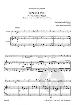 Sonate d-moll nach der Violinsonate KV 304 (W.A. Mozart) 