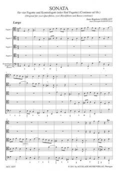 Sonate a-moll für 4 Fagotte und Kontrafagott (Fagott) (Jean Baptiste Loeillet 'de Gant) 