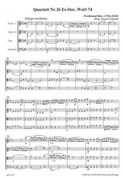 Quartett Nr. 26 WoO 74 Es-Dur von Ferdinand Ries 