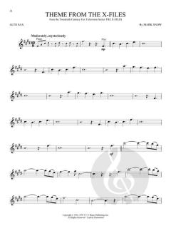Movie and TV Music for Alto Sax 
